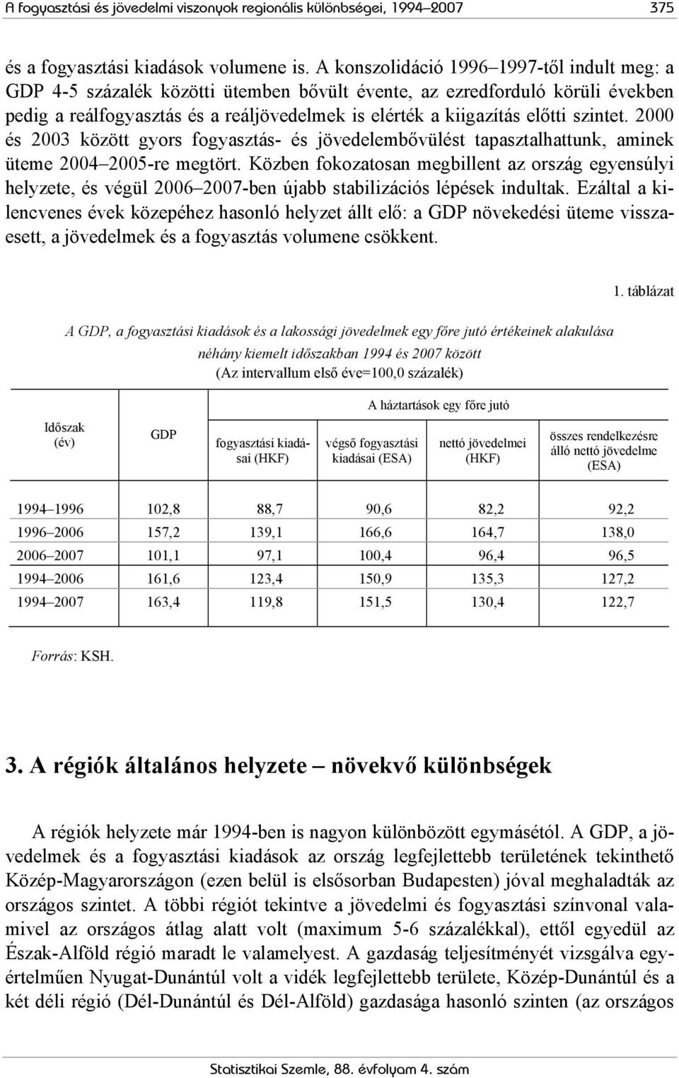 szintet. 2000 és 2003 között gyors fogyasztás- és jövedelembővülést tapasztalhattunk, aminek üteme 2004 2005-re megtört.