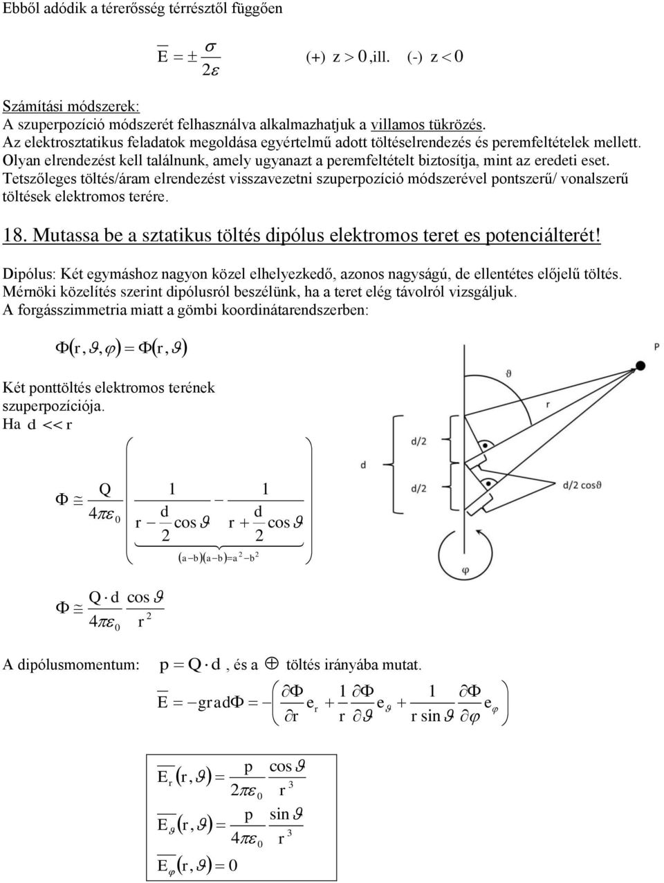 Tszőgs öés/áam ndzés visszavzni szuppozíció módszév ponszű/ vonaszű öésk komos é. 8. Muassa b a szaikus öés dipóus komos s ponciáé!