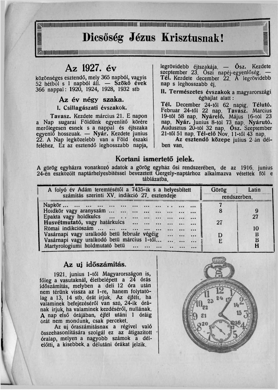 Csillagászati évszakok. Tavasz. Kezdete március 21. E napon a Nap sugarai Földünk egyenlítő körére merőlegesen esnek s a nappal és éjtszaka egyenlő hosszúak. Nyár. Kezdete junius 22.