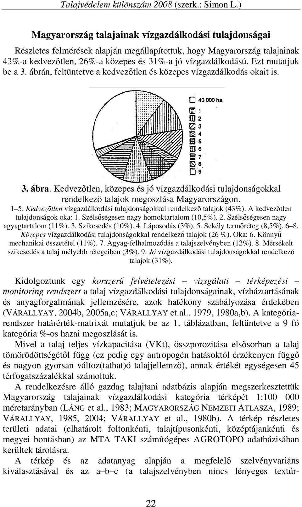 Ezt mutatjuk be a 3. ábrán, feltüntetve a kedvezőtlen és közepes vízgazdálkodás okait is. 3. ábra.