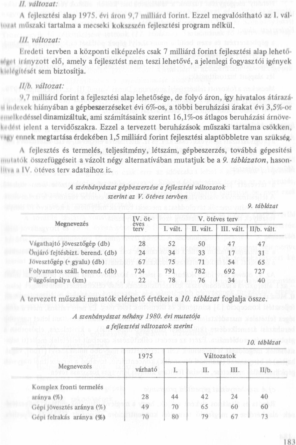 biztosítja. /b. vátozat: 9.7 miiárd forint a fejesztési aap ehetősége, de foyó áron, így hivataos átárazázt ııırexek hiányában a gépbeszerzéseket évi 6%-os, a többi beruházási árakat évi 3,5%-os.