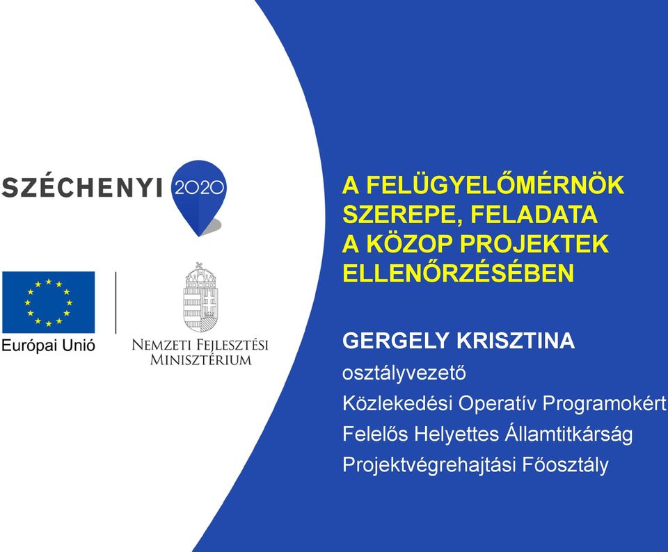 osztályvezető Közlekedési Operatív Programokért