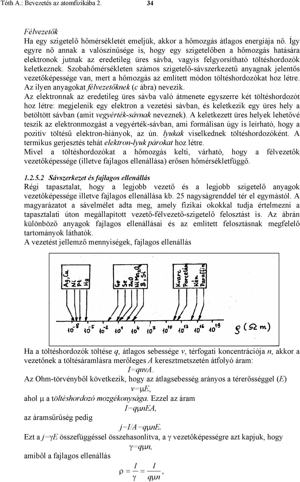 Szobahőmérsékleten számos szigetelő-sávszerkezetű anyagnak jelentős vezetőképessége van, mert a hőmozgás az említett módon töltéshordozókat hoz létre.