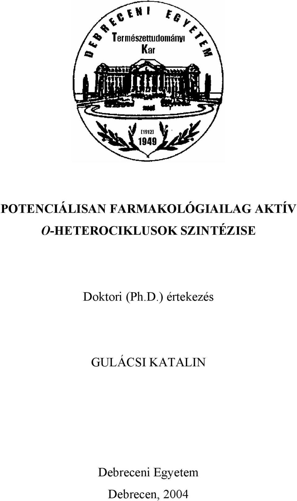 Doktori (Ph.D.) értekezés GULÁCSI