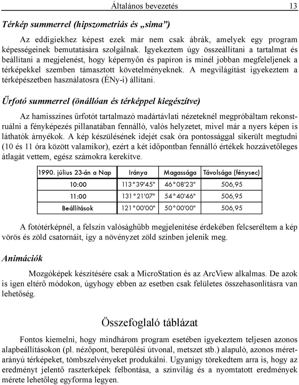 A megvilágítást igyekeztem a térképészetben használatosra (ÉNy-i) állítani.