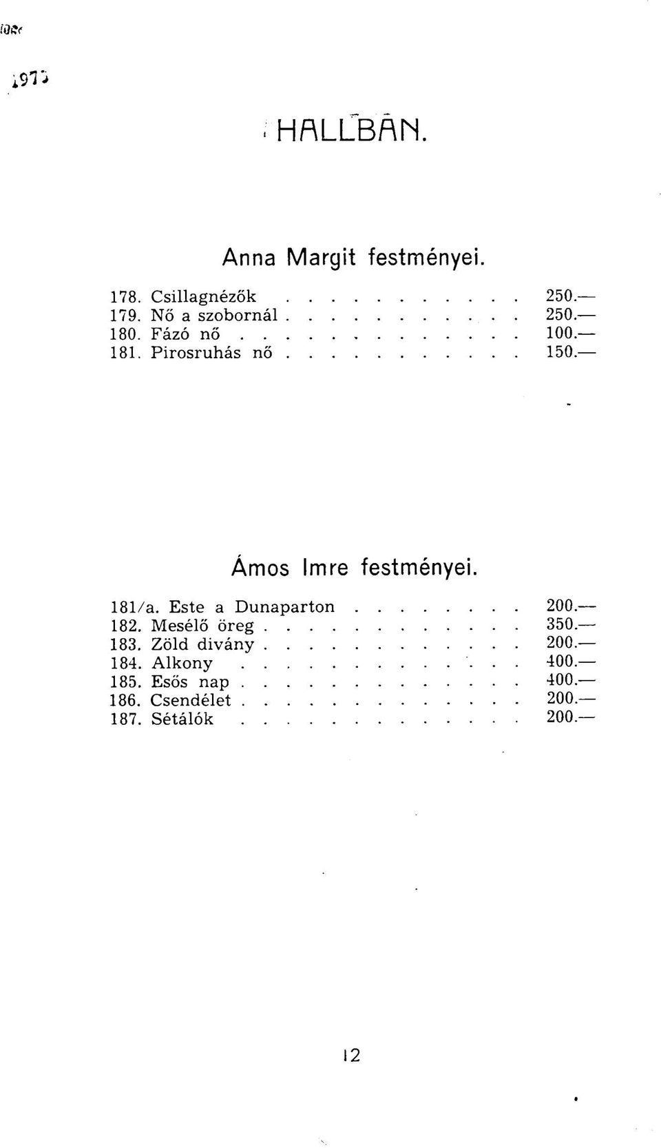 Pirosruhás nő 150 Ámos Imre festményei. 181/a.