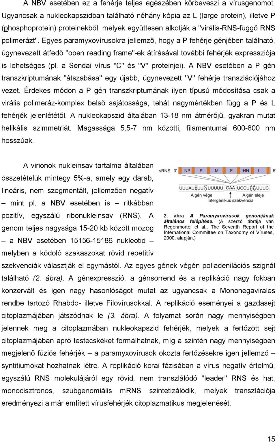 Egyes paramyxovírusokra jellemző, hogy a P fehérje génjében található, úgynevezett átfedő "open reading frame"-ek átírásával további fehérjék expressziója is lehetséges (pl.