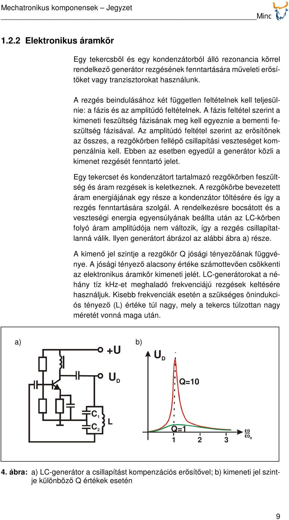 A fázis feltétel szerint a kimeneti feszültség fázisának meg kell egyeznie a bementi feszültség fázisával.