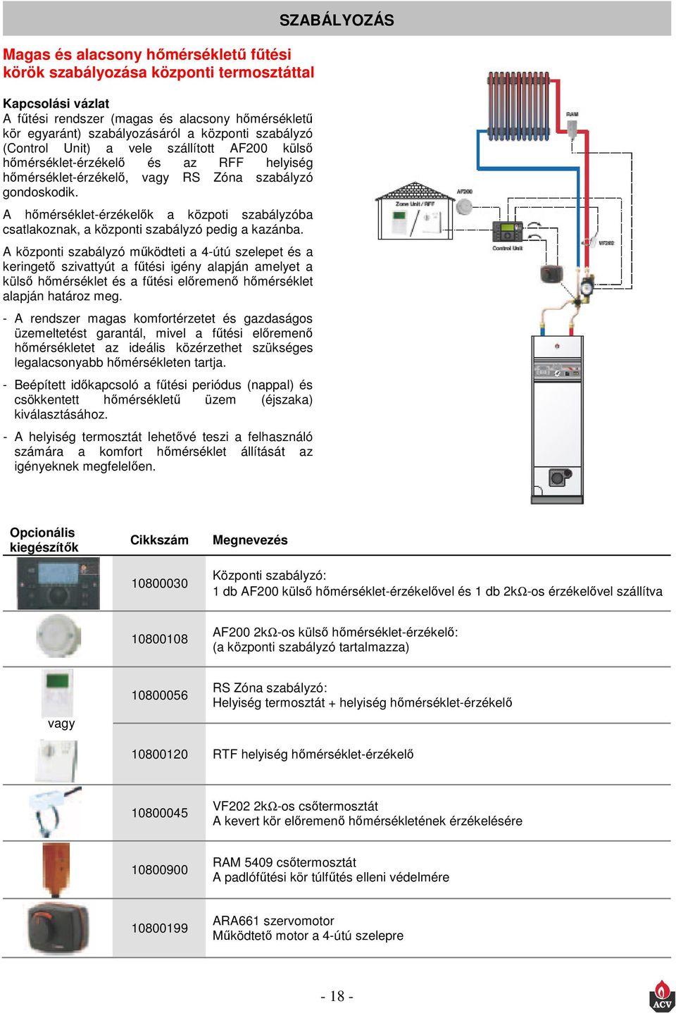 A hőmérséklet-érzékelők a közpoti szabályzóba csatlakoznak, a központi szabályzó pedig a kazánba.