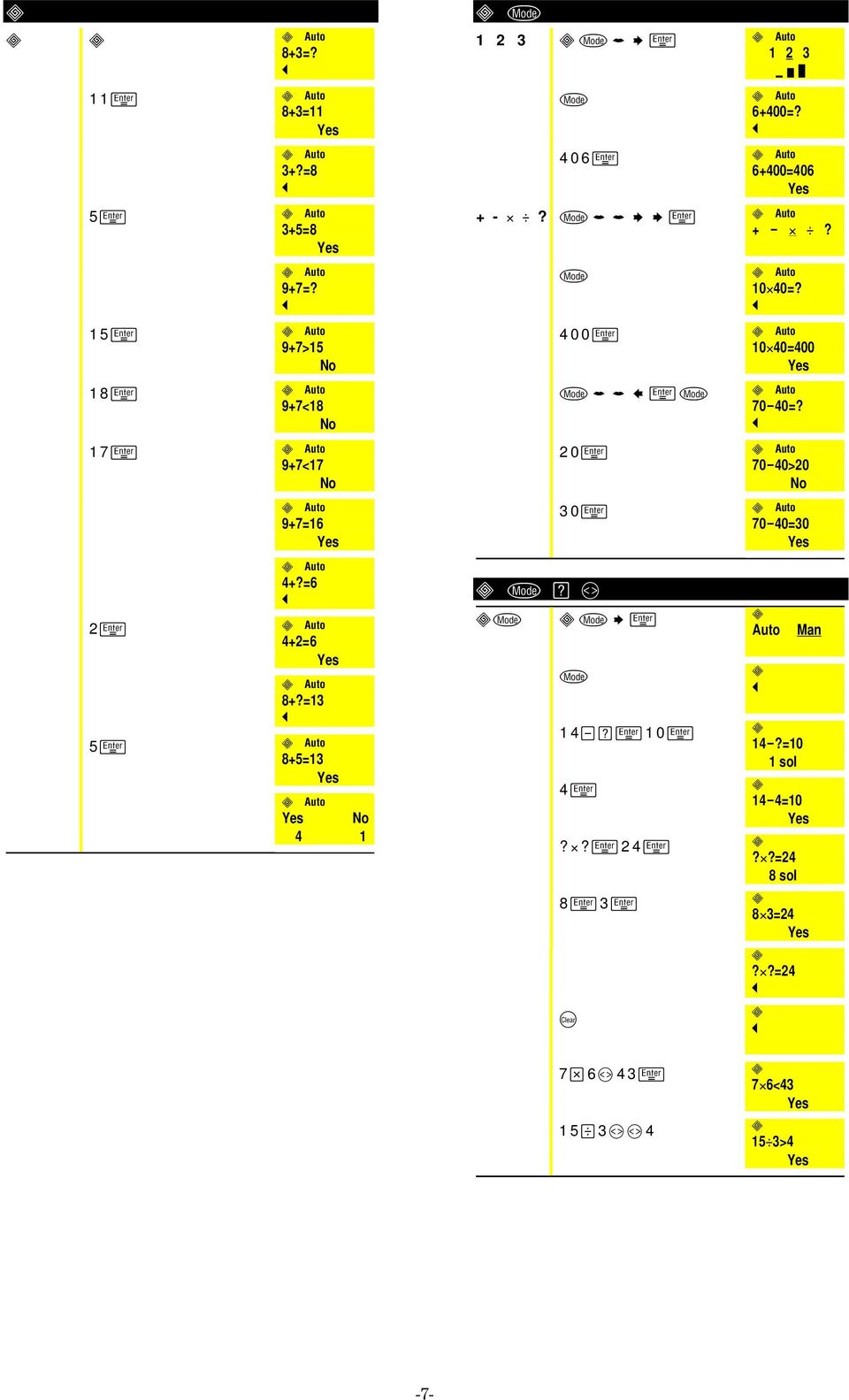 =1 5 Auto 8+5=1 Auto No 4 1 1 2 $" Auto 1 2 _ ~ Auto 6+400=? 406 Auto 6+400=406 + - Q P? $$"" Auto + N Q P?