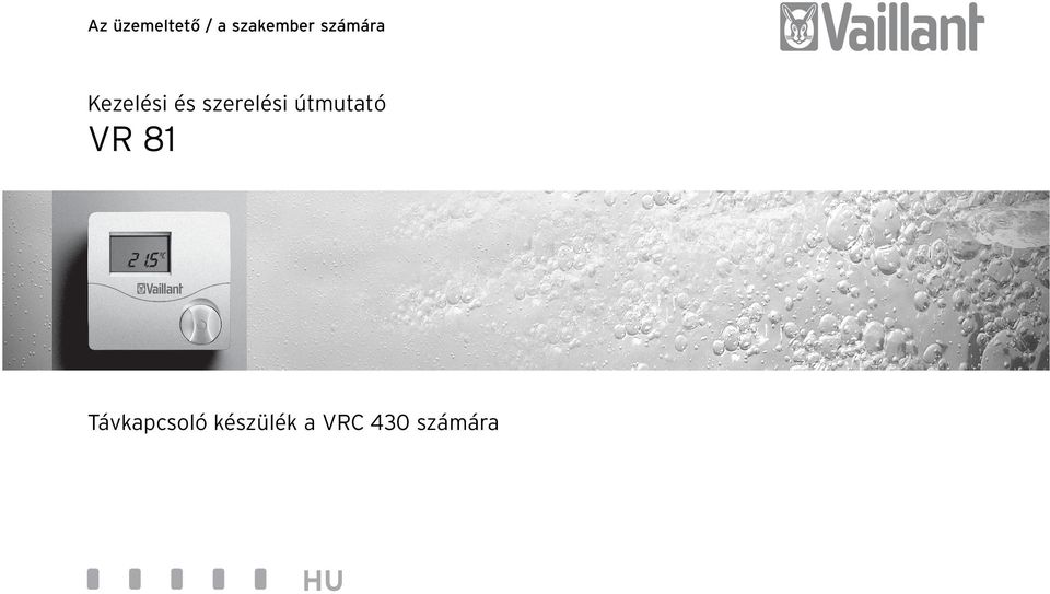 szerelési útmutató VR 81