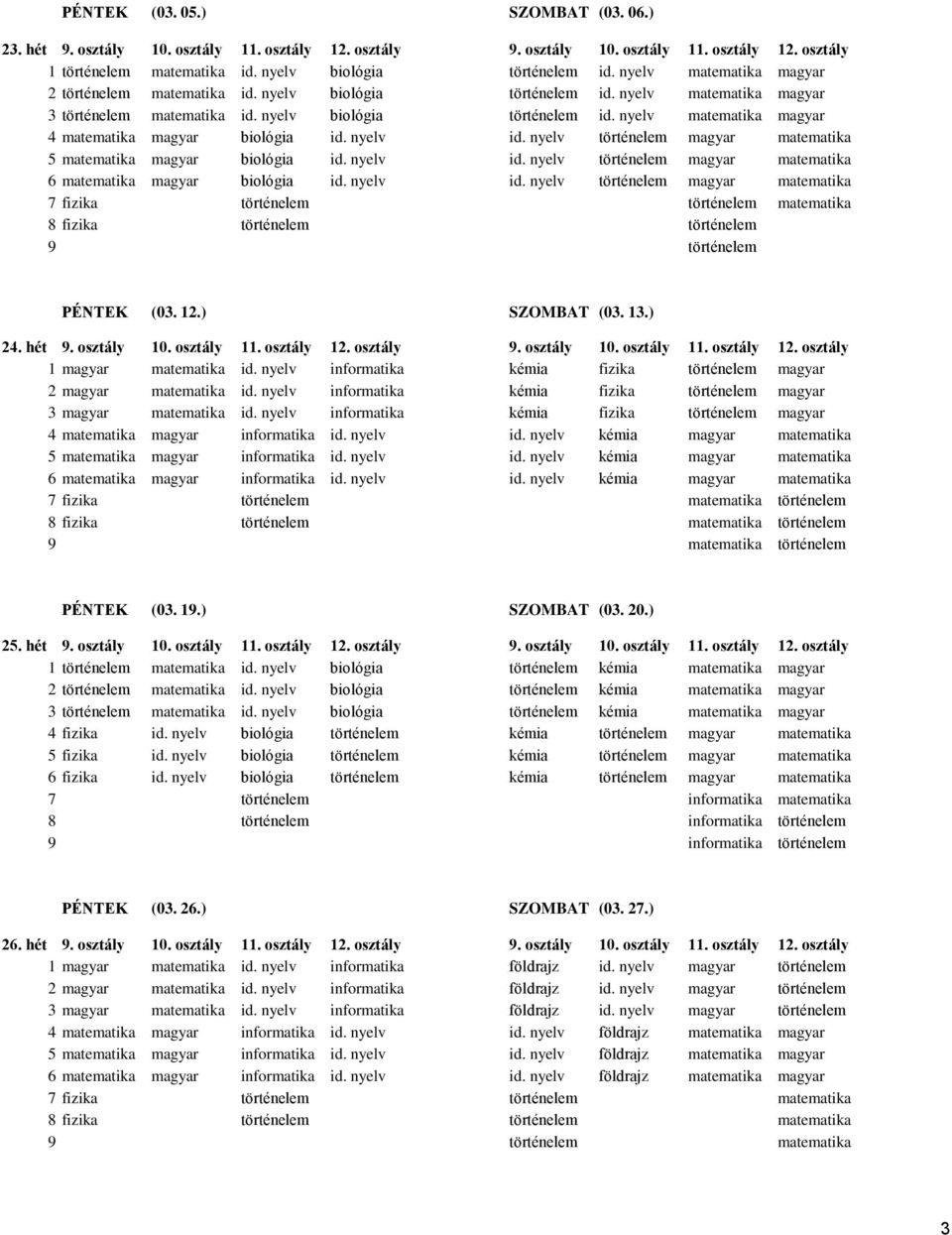 nyelv id. nyelv történelem magyar matematika 5 matematika magyar biológia id. nyelv id.
