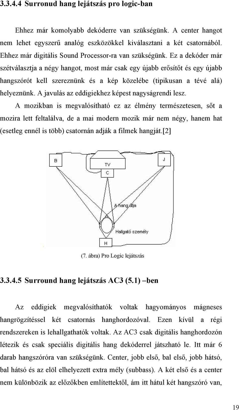 Ez a dekóder már szétválasztja a négy hangot, most már csak egy újabb erősítőt és egy újabb hangszórót kell szereznünk és a kép közelébe (tipikusan a tévé alá) helyeznünk.