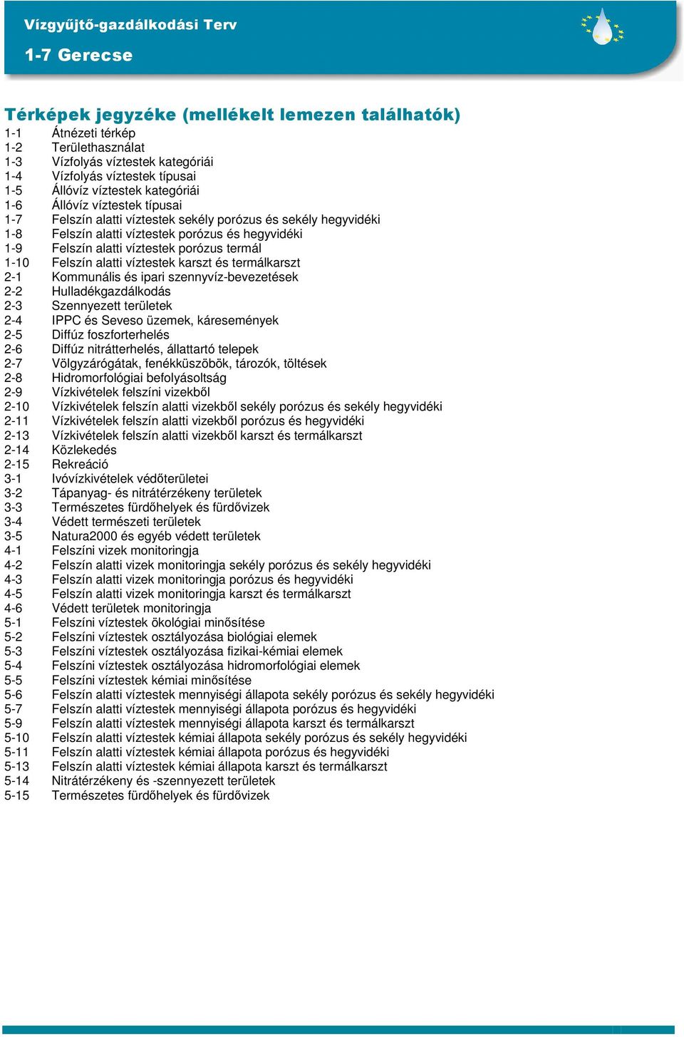 alatti víztestek karszt és termálkarszt 2-1 Kommunális és ipari szennyvíz-bevezetések 2-2 Hulladékgazdálkodás 2-3 Szennyezett területek 2-4 IPPC és Seveso üzemek, káresemények 2-5 Diffúz