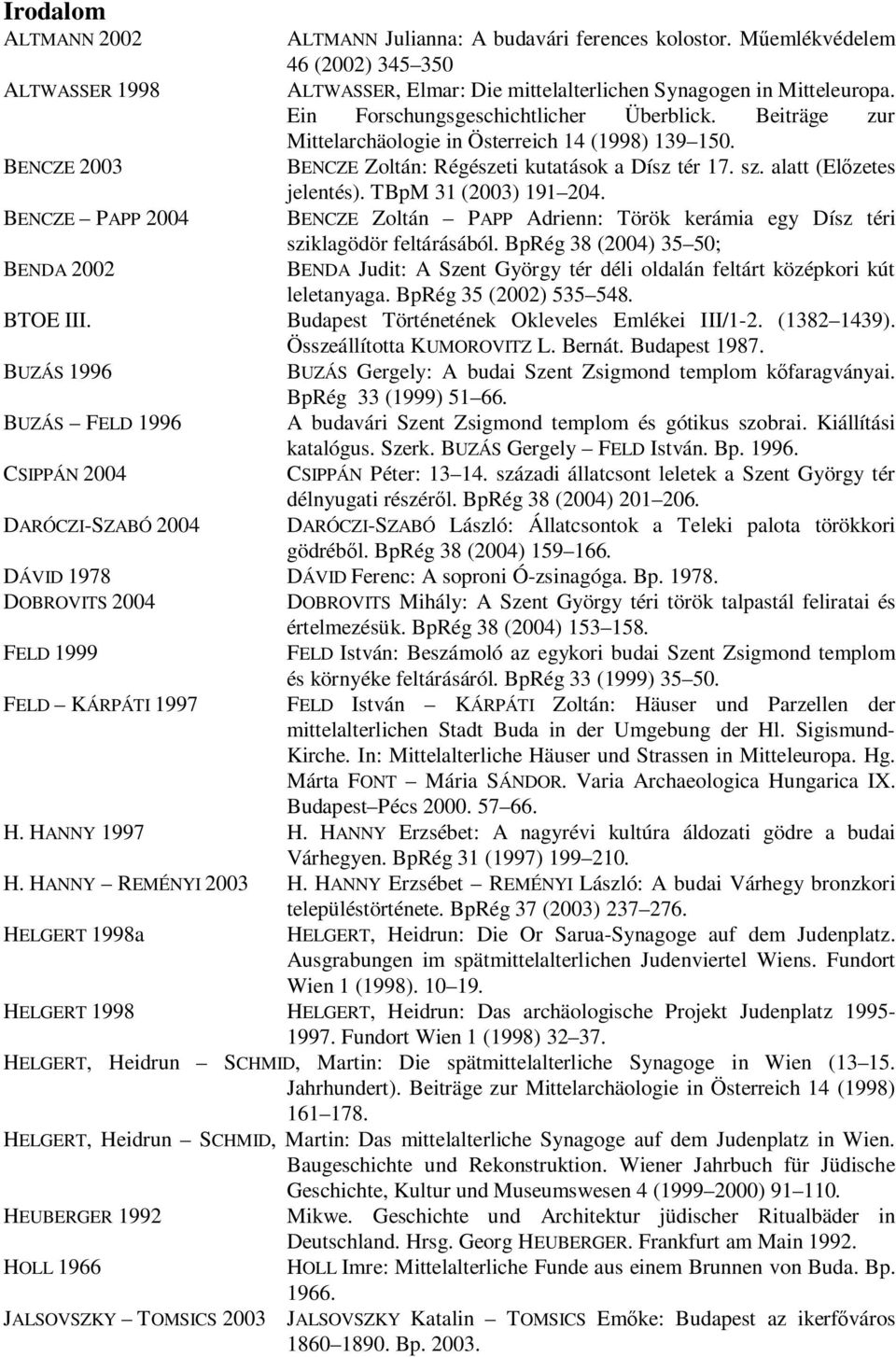 TBpM 31 (2003) 191 204. BENCZE PAPP 2004 BENCZE Zoltán PAPP Adrienn: Török kerámia egy Dísz téri sziklagödör feltárásából.