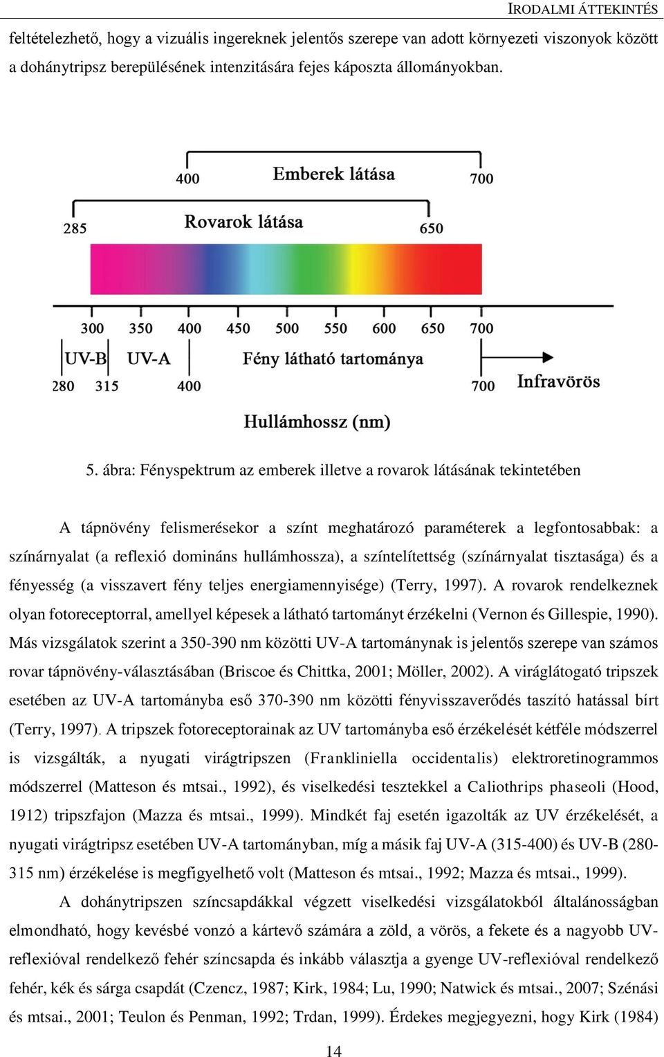 a színtelítettség (színárnyalat tisztasága) és a fényesség (a visszavert fény teljes energiamennyisége) (Terry, 1997).