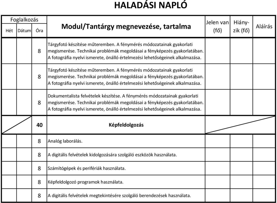 A digitális felvételek kidolgozására szolgáló eszközök Számítógépek és