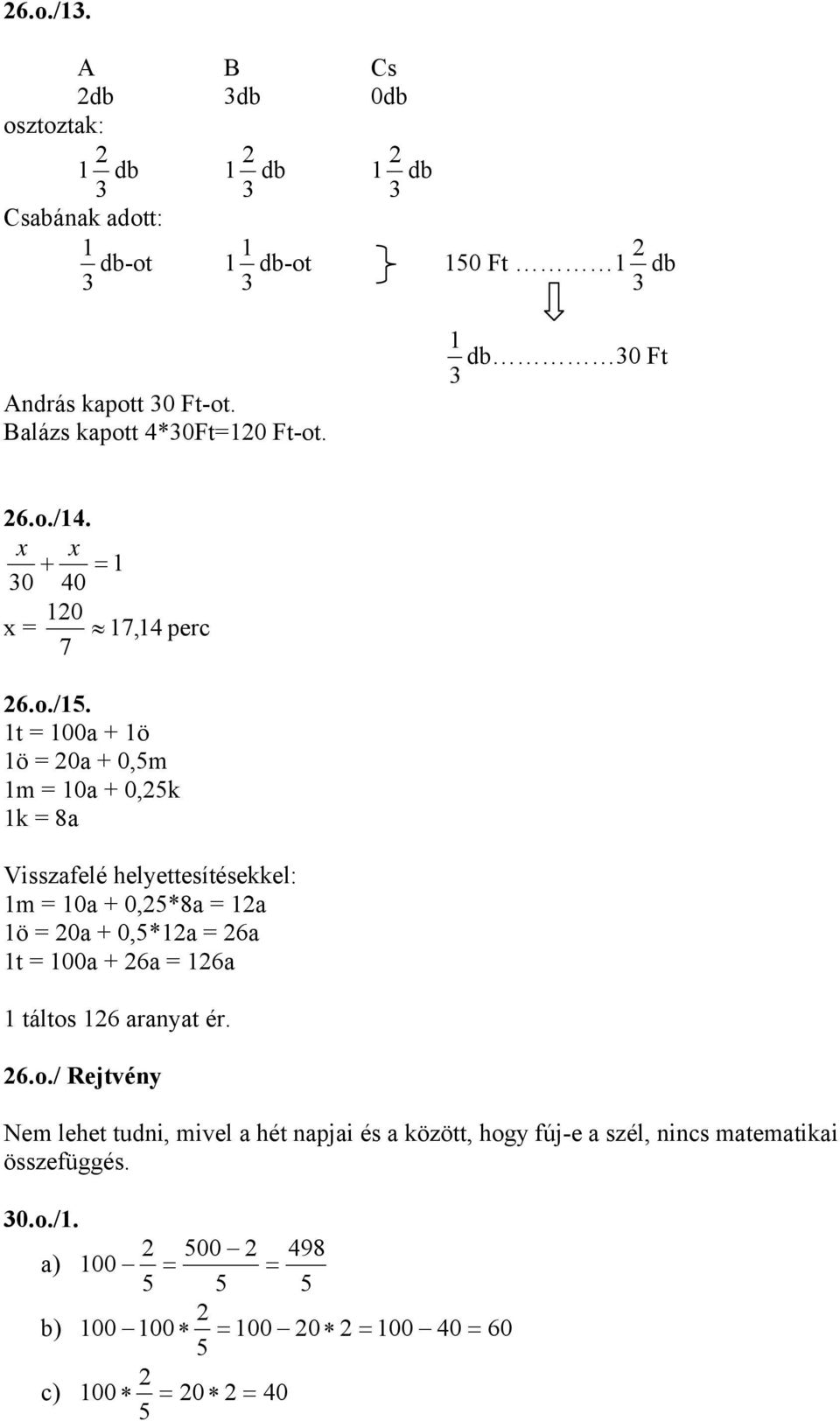 x + x 0 0 x 0 7, perc 7.o./.