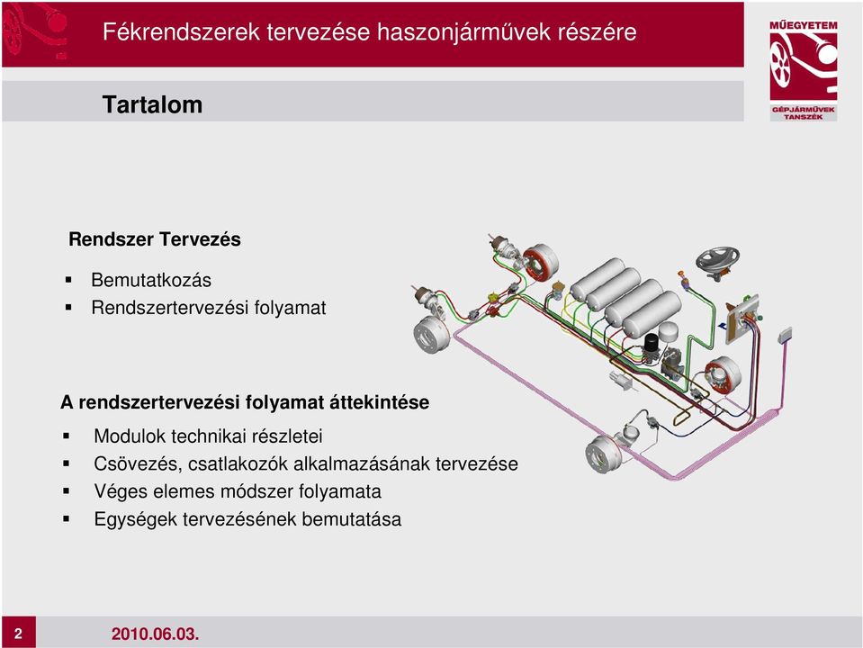 technikai részletei Csövezés, csatlakozók alkalmazásának