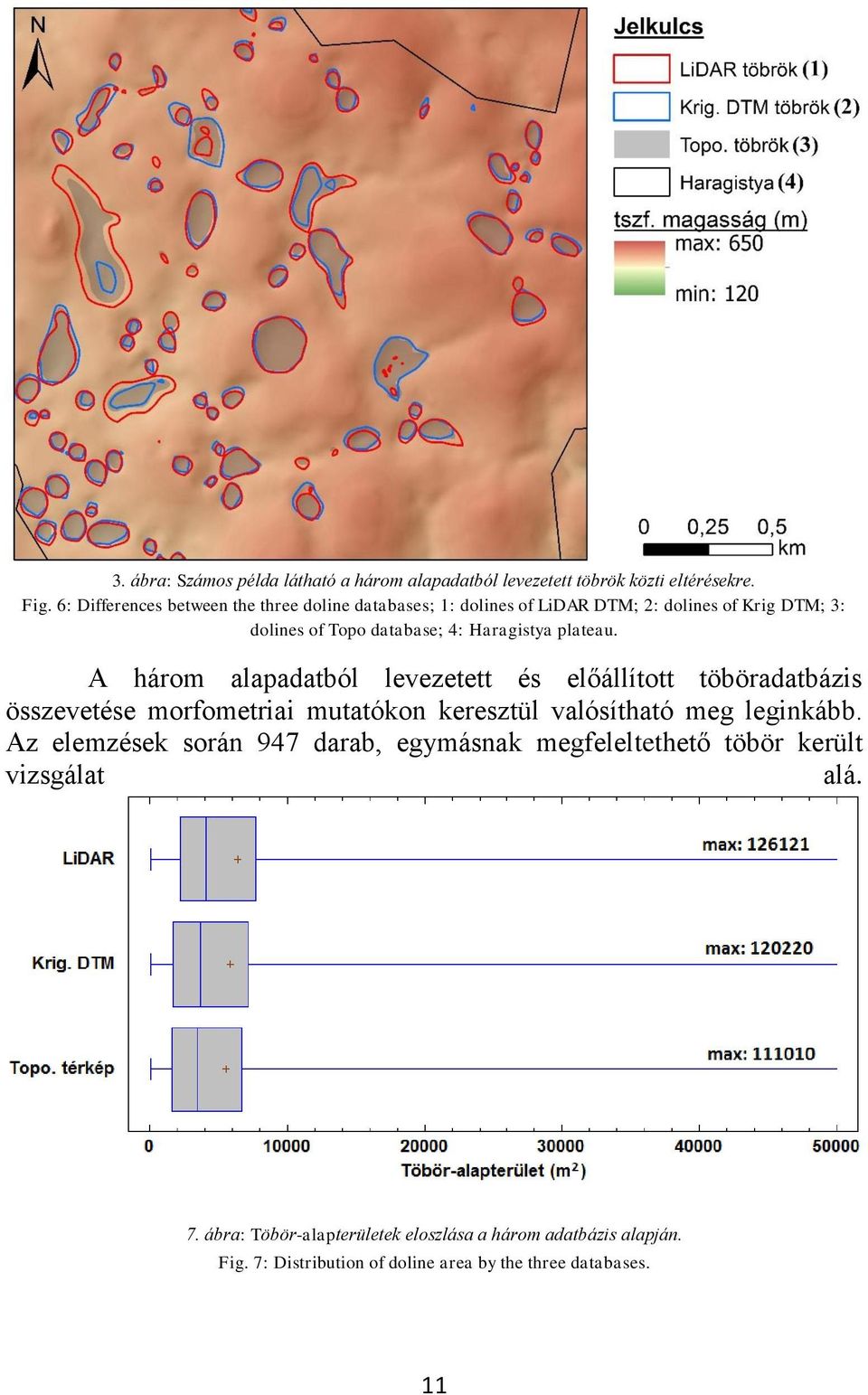 plateau. A három alapadatból levezetett és előállított töböradatbázis összevetése morfometriai mutatókon keresztül valósítható meg leginkább.