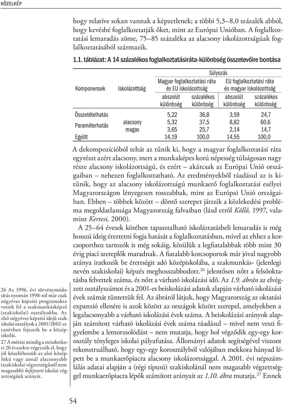 27 A mérést mindig a mindenkori 20 évesekre végezzük el, hogy jól közelíthessük az alsó középfokú vagy annál alacsonyabb (szakiskolai végzettségűnél nem magasabb) befejezett iskolai végzettségűek