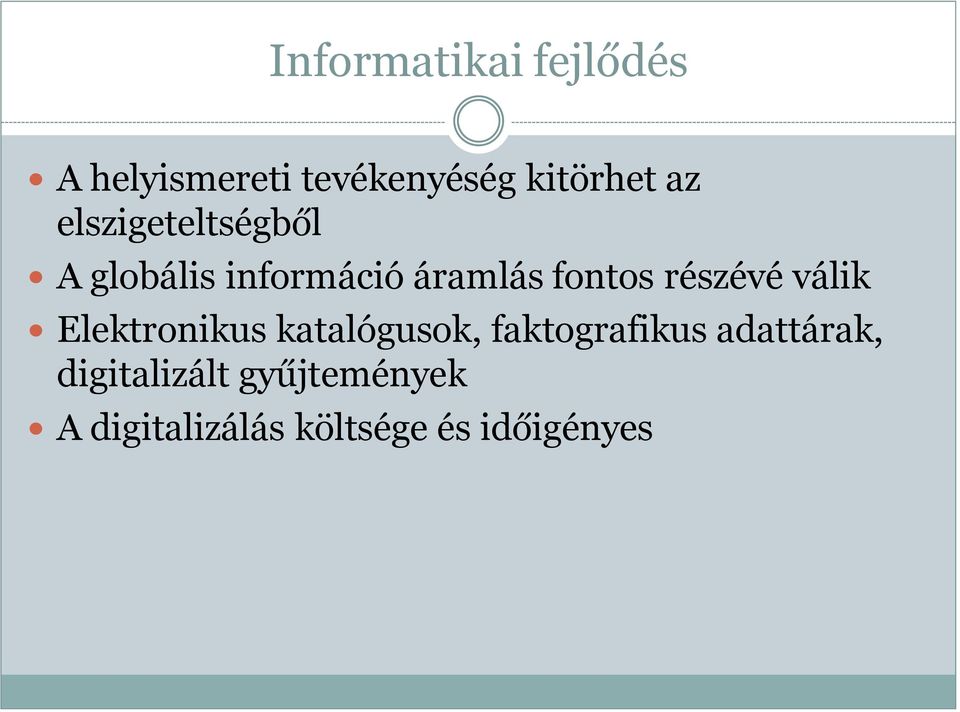 részévé válik Elektronikus katalógusok, faktografikus