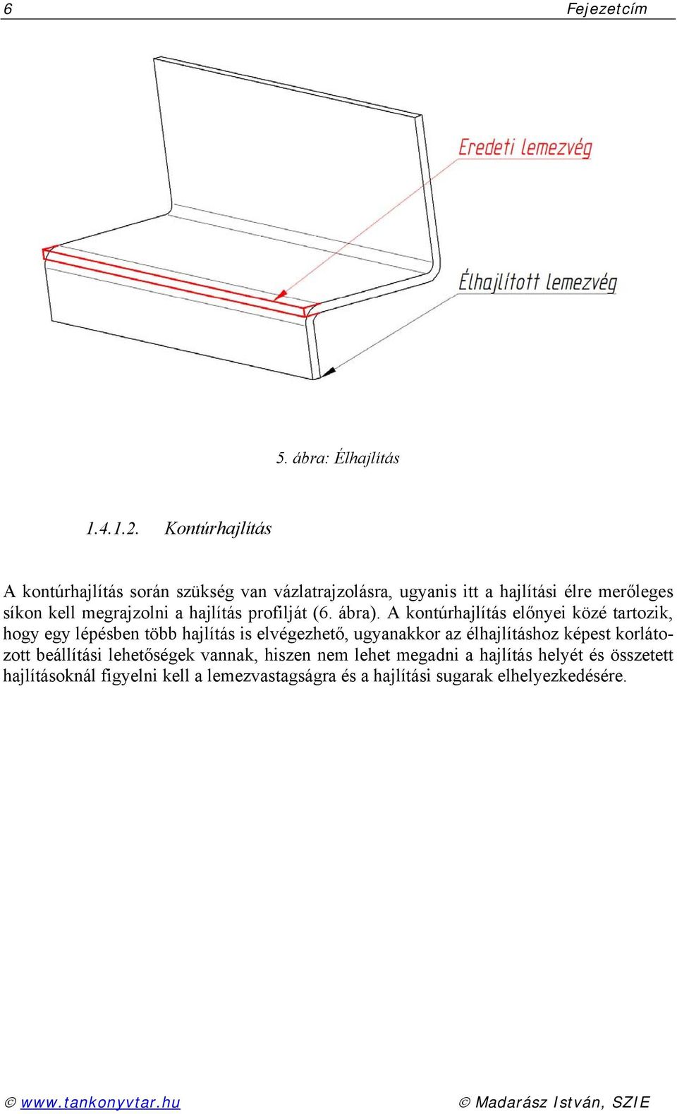 hajlítás profilját (6. ábra).