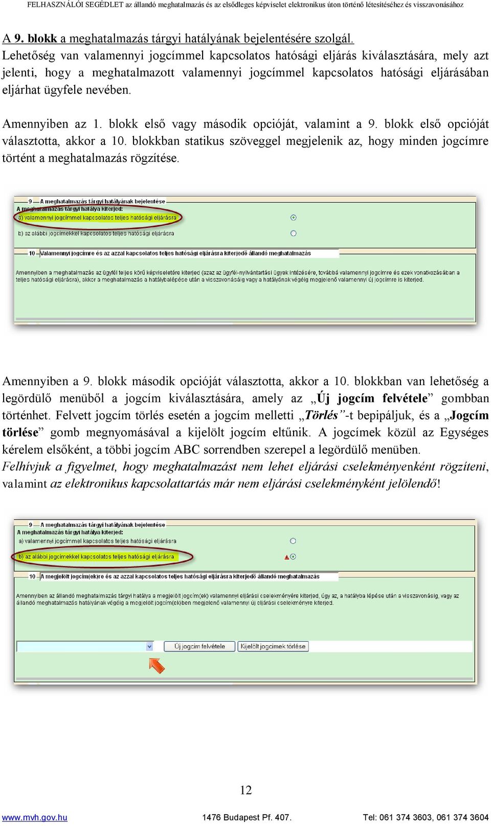 Amennyiben az 1. blokk első vagy második opcióját, valamint a 9. blokk első opcióját választotta, akkor a 10.