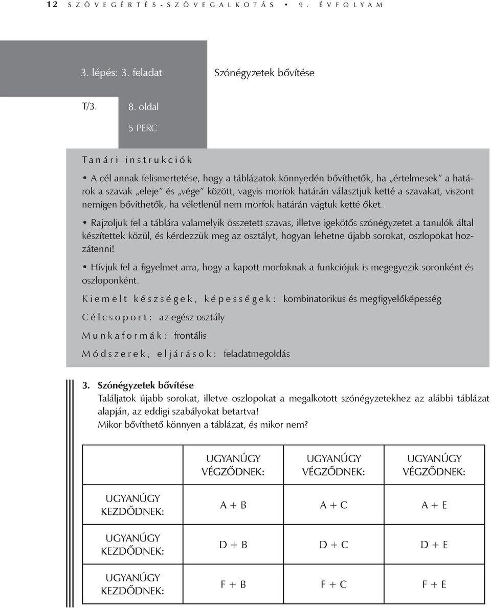 szavakat, viszont nemigen bővíthetők, ha véletlenül nem morfok határán vágtuk ketté őket.