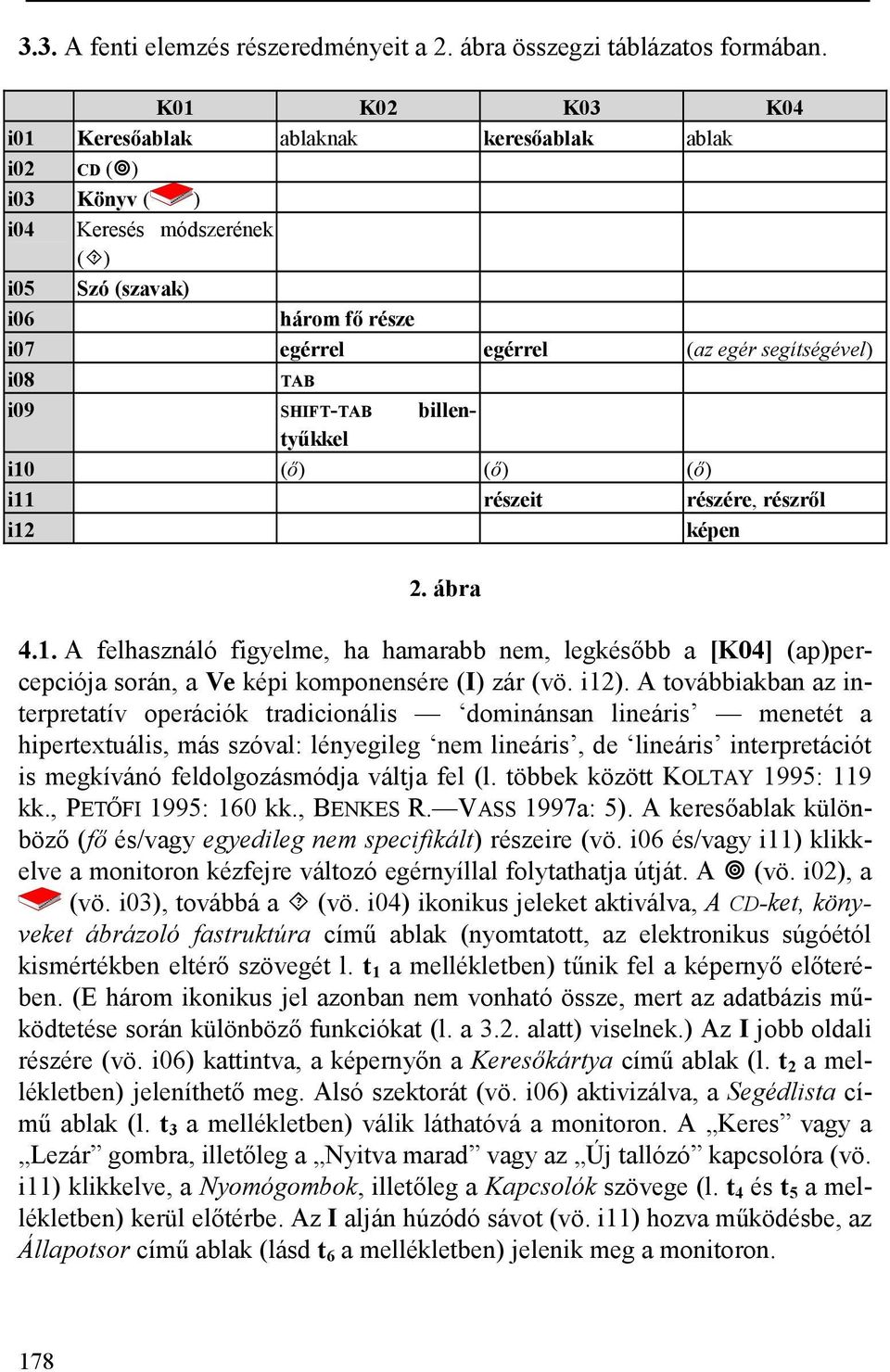 i09 SHIFT-TAB billentyűkkel i10 (ő) (ő) (ő) i11 részeit részére, részről i12 képen 2. ábra 4.1. A felhasználó figyelme, ha hamarabb nem, legkésőbb a [K04] (ap)percepciója során, a Ve képi komponensére (I) zár (vö.