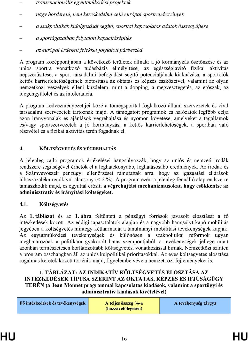 vonatkozó tudásbázis elmélyítése, az egészségjavító fizikai aktivitás népszerűsítése, a sport társadalmi befogadást segítő potenciáljának kiaknázása, a sportolók kettős karrierlehetőségeinek