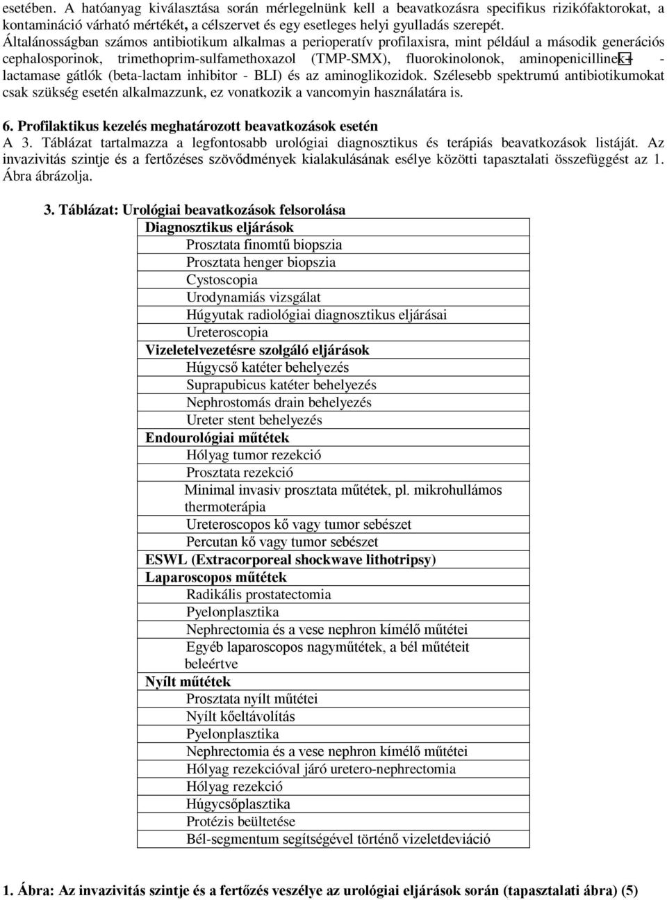 gátlók (beta-lactam inhibitor - BLI) és az aminoglikozidok. Szélesebb spektrumú antibiotikumokat csak szükség esetén alkalmazzunk, ez vonatkozik a vancomyin használatára is. 6.