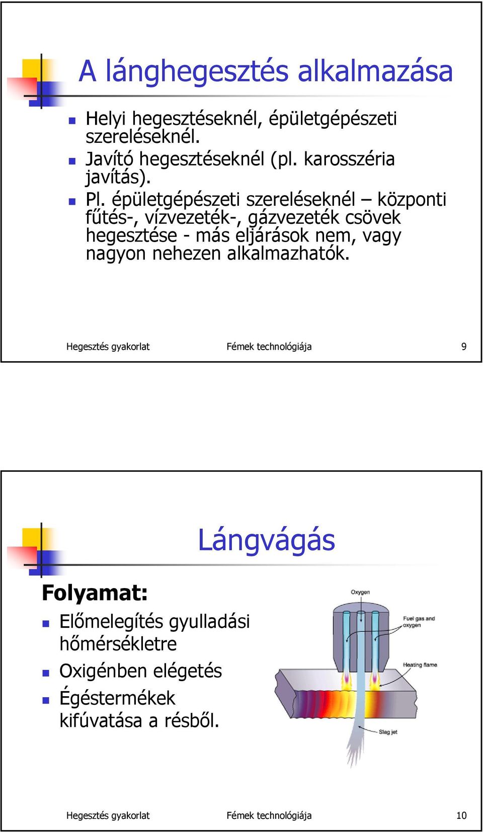 épületgépészeti szereléseknél központi fűtés-, vízvezeték-, gázvezeték csövek hegesztése - más eljárások nem, vagy