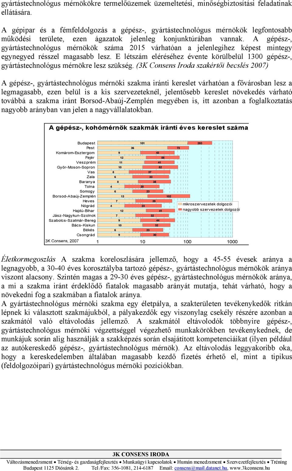 A gépész-, gyártástechnológus mérnökök száma 2015 várhatóan a jelenlegihez képest mintegy egynegyed résszel magasabb lesz.