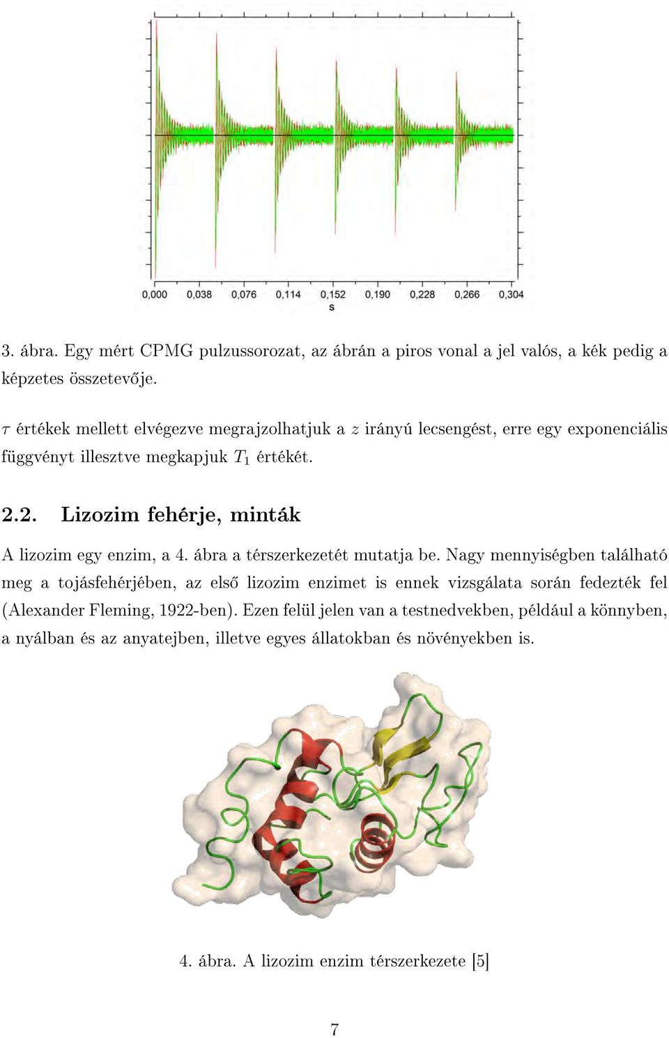 2. Lizozim fehérje, minták A lizozim egy enzim, a 4. ábra a térszerkezetét mutatja be.