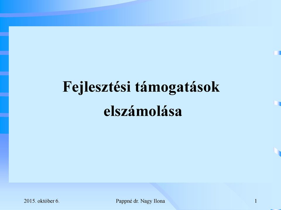 elszámolása 2015.