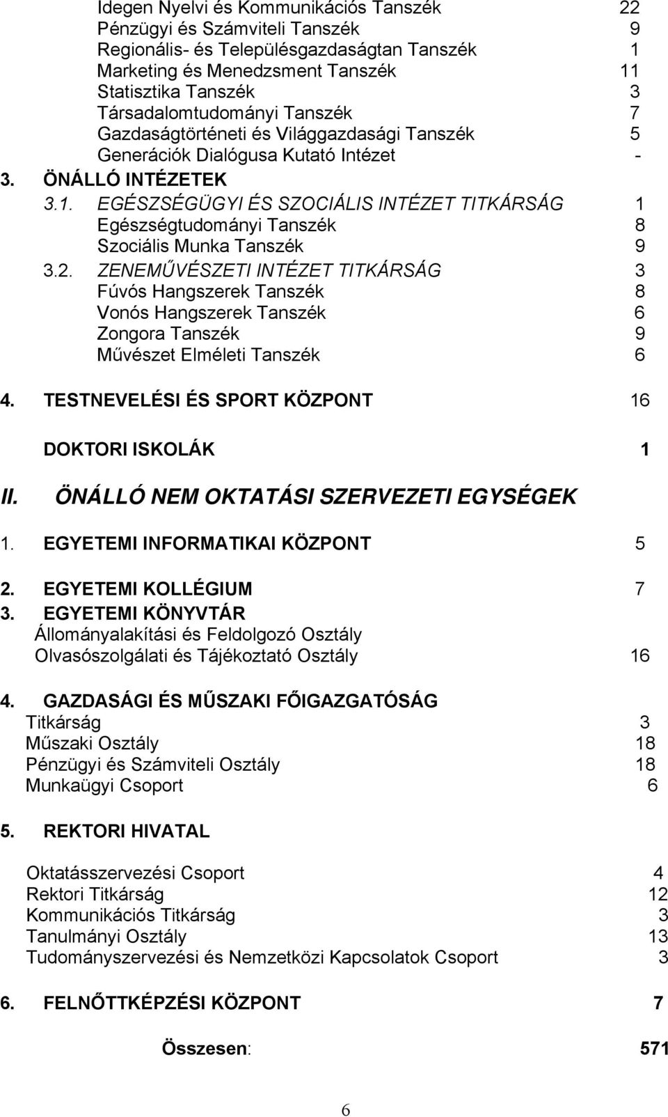 EGÉSZSÉGÜGYI ÉS SZOCIÁLIS INTÉZET TITKÁRSÁG 1 Egészségtudományi Tanszék 8 Szociális Munka Tanszék 9 3.2.