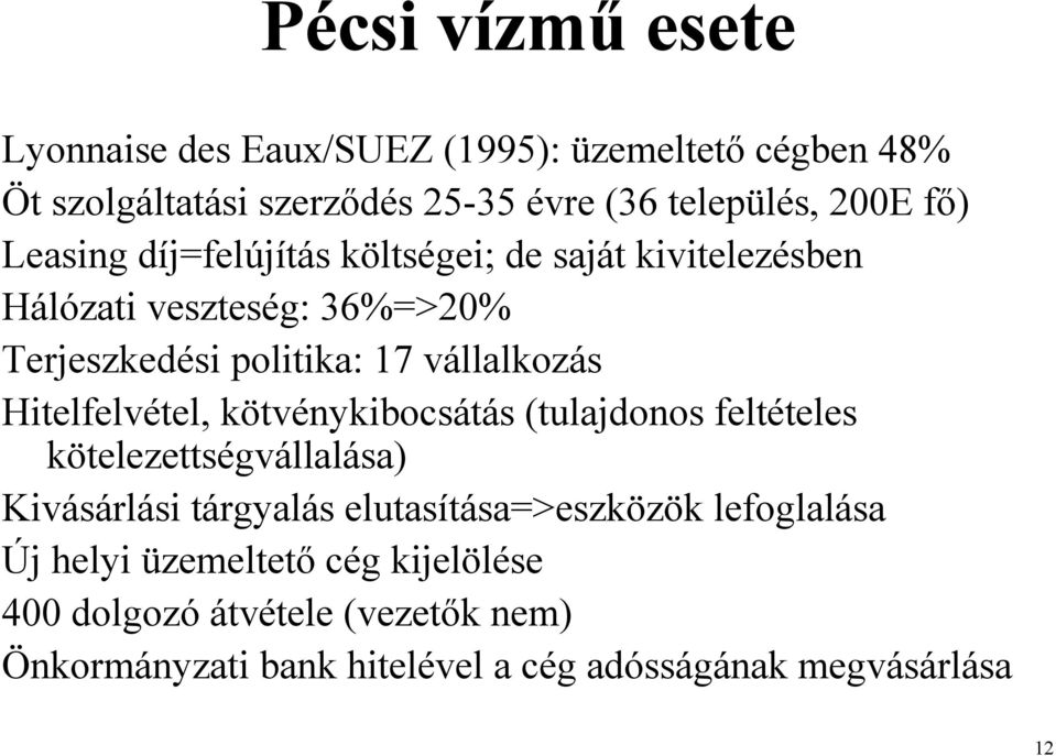 Hitelfelvétel, kötvénykibocsátás (tulajdonos feltételes kötelezettségvállalása) Kivásárlási tárgyalás elutasítása=>eszközök