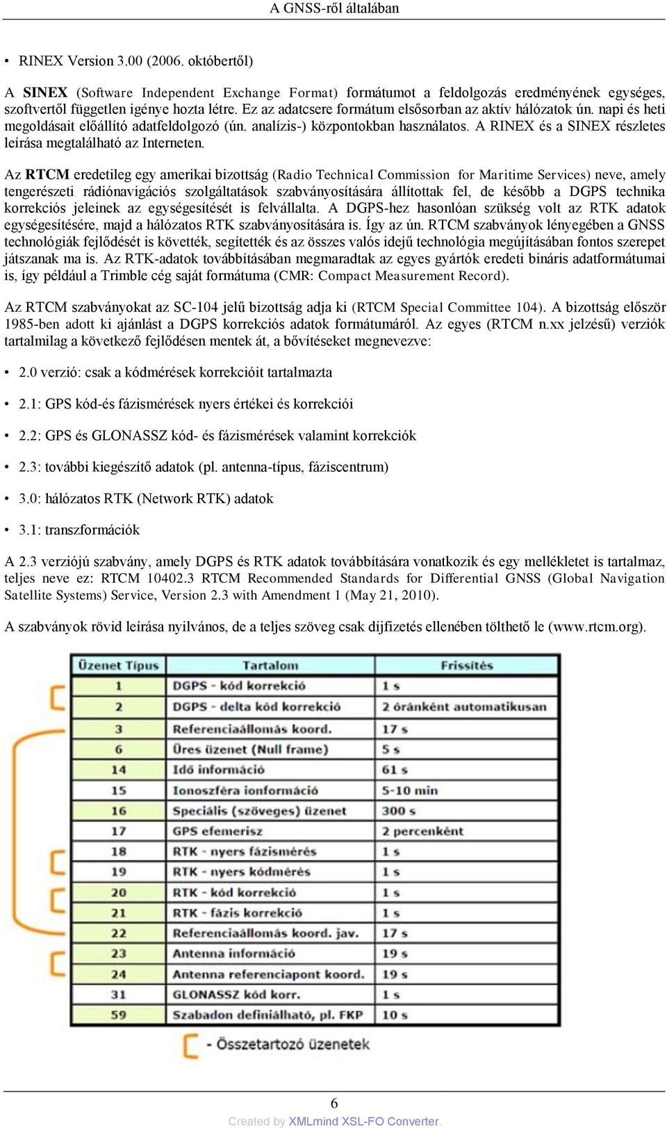 A RINEX és a SINEX részletes leírása megtalálható az Interneten.