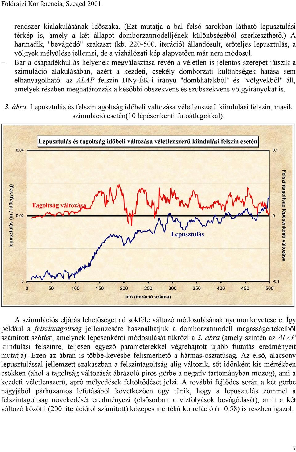 iteráció) állandósult, erőteljes lepusztulás, a völgyek mélyülése jellemzi, de a vízhálózati kép alapvetően már nem módosul.