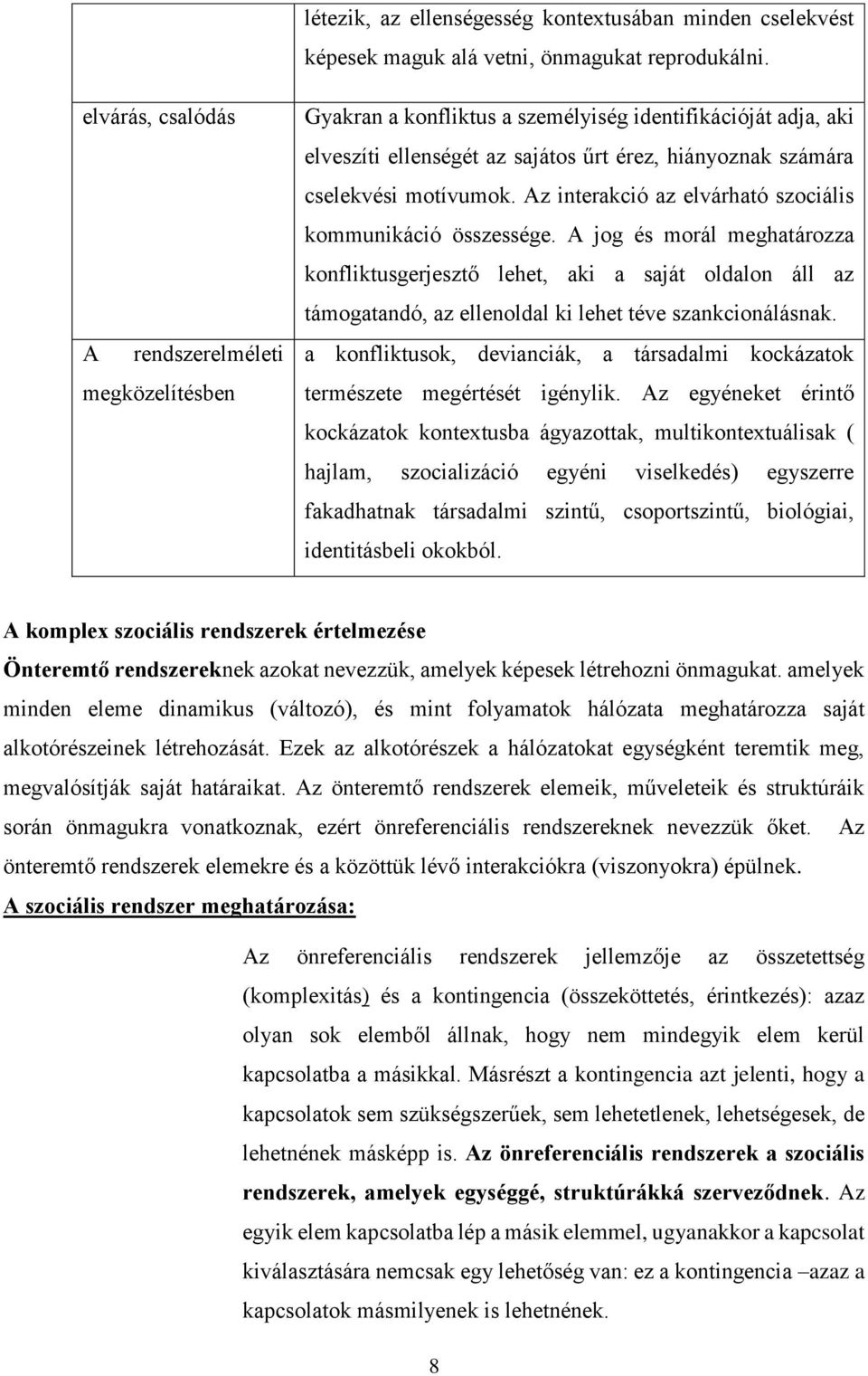 Az interakció az elvárható szociális kommunikáció összessége.