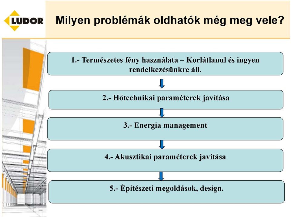 rendelkezésünkre áll. 2.- Hőtechnikai paraméterek javítása 3.