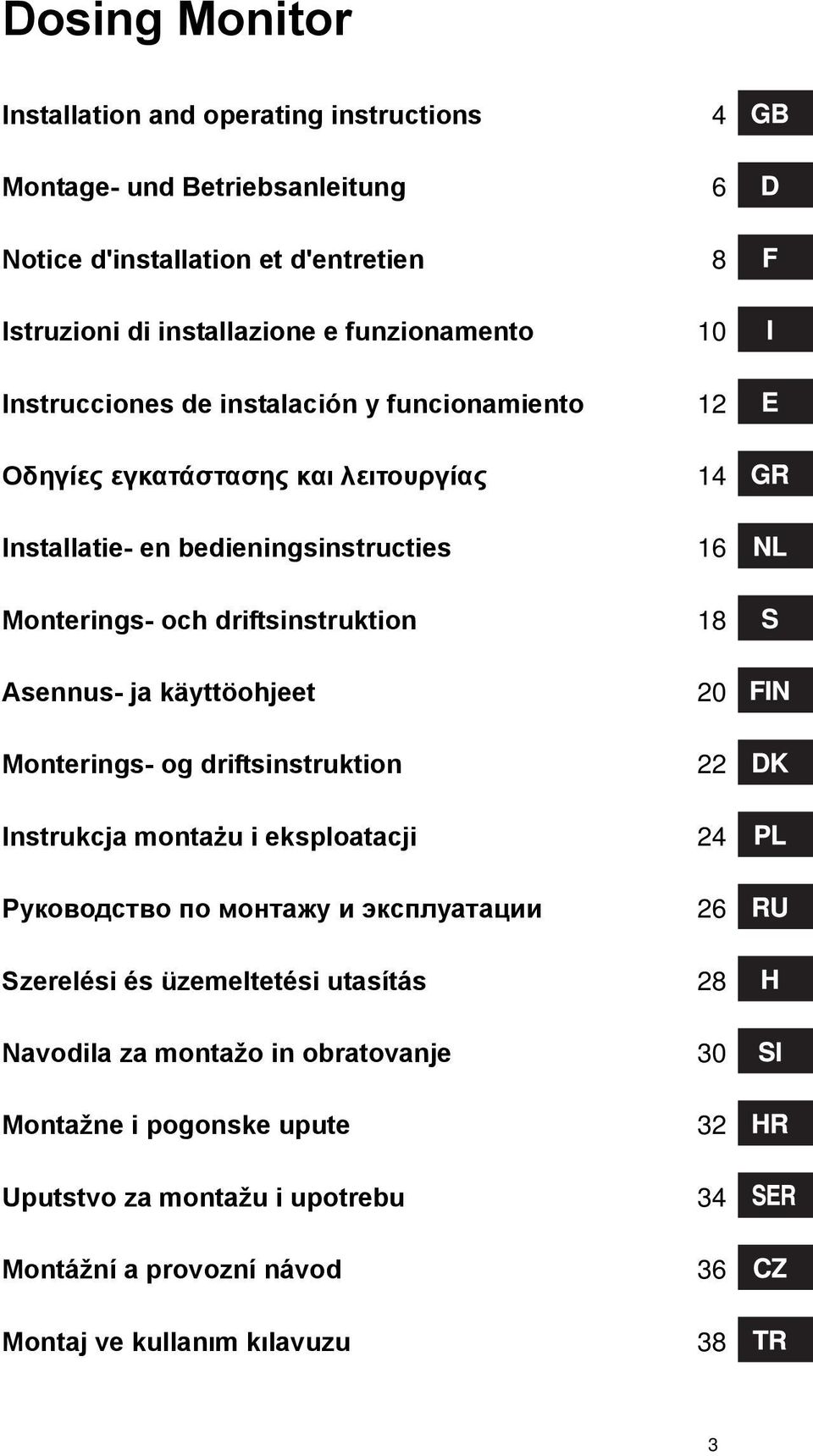 driftsinstruktion 18 Asennus- ja käyttöohjeet 20 Monterings- og driftsinstruktion 22 Instrukcja montażu i eksploatacji 24 Руководство по монтажу и эксплуатации 26