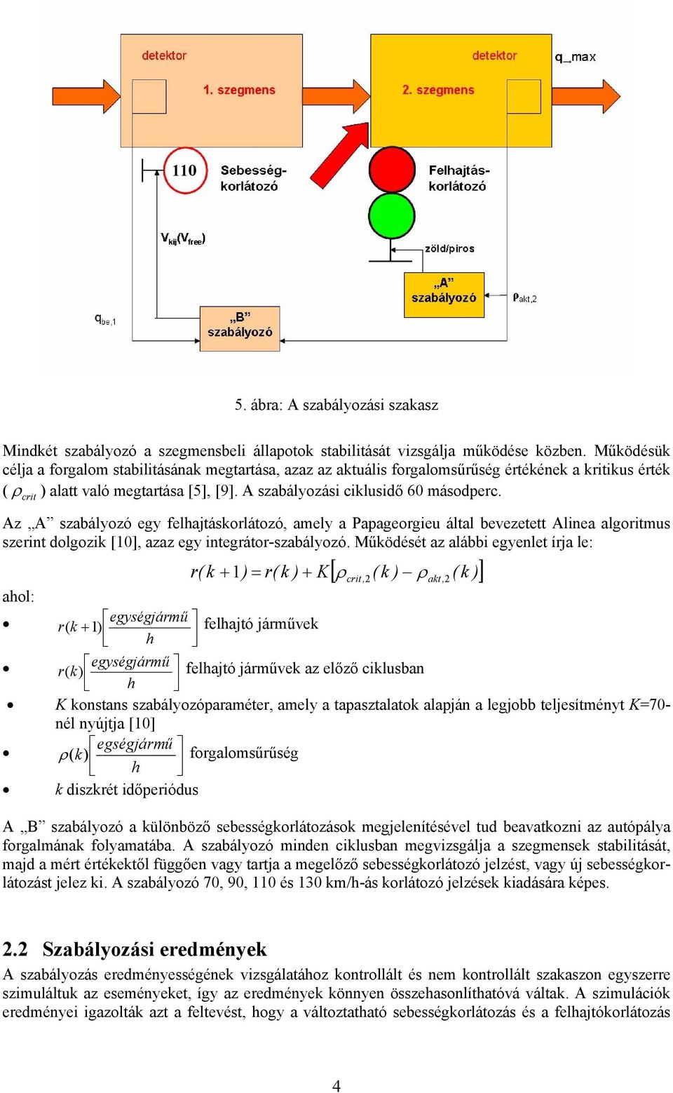 ( crit Az A szabályozó egy felhajtáskorlátozó, amely a Papageorgieu által bevezetett Alinea algoritmus szerint dolgozik [10], azaz egy integrátor-szabályozó.