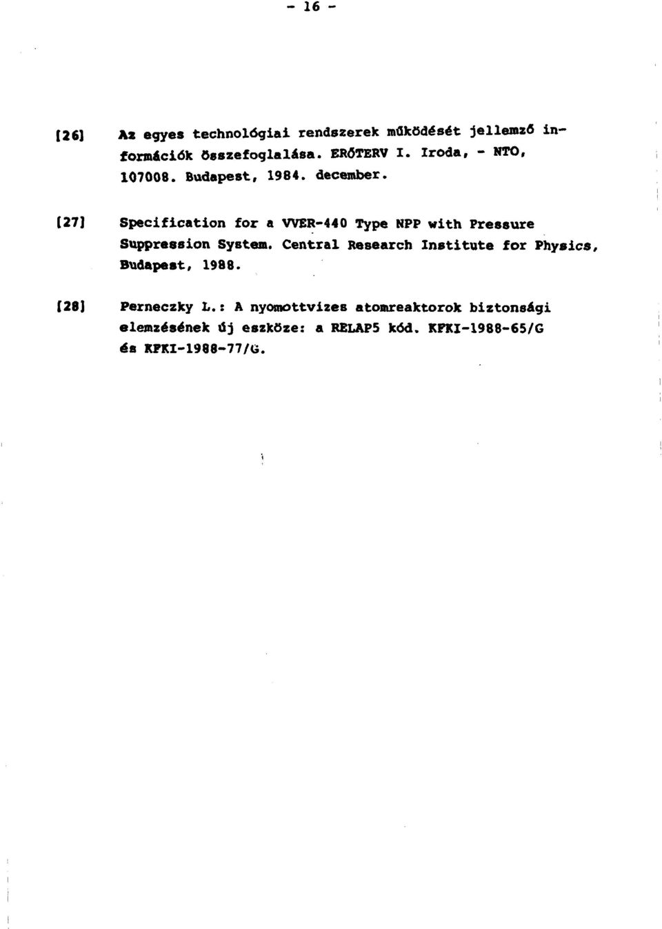 Í27J Specification for a WER-440 Type NPP with Pressure Suppression System.