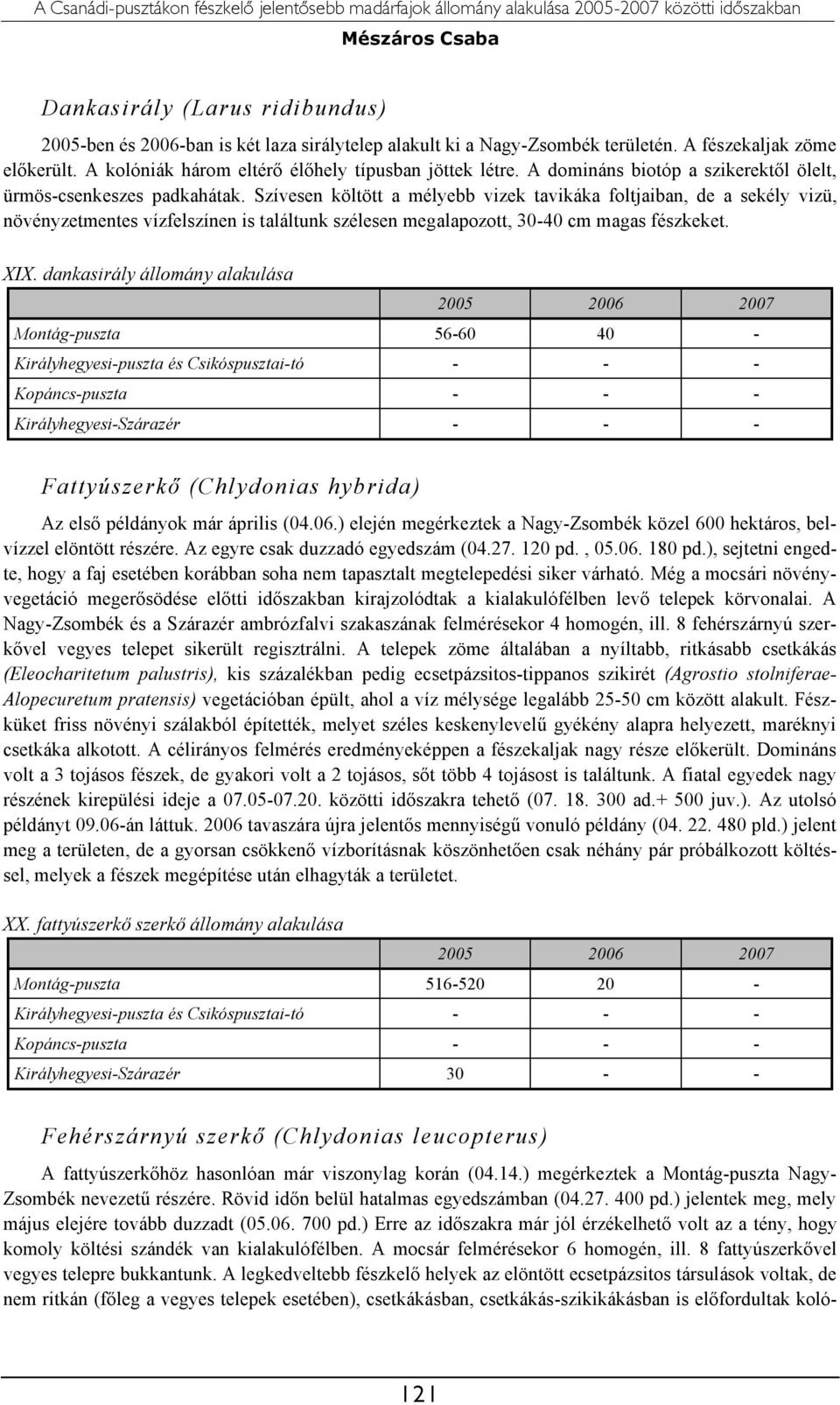 Szívesen költött a mélyebb vizek tavikáka foltjaiban, de a sekély vizü, növényzetmentes vízfelszínen is találtunk szélesen megalapozott, 30-40 cm magas fészkeket. XIX.