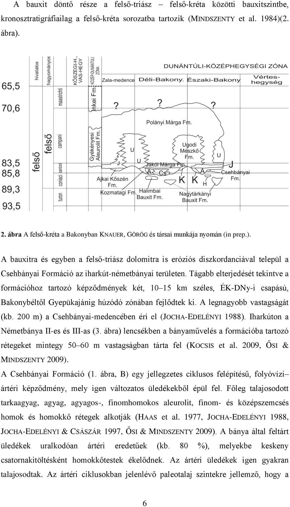 A bauxitra és egyben a felső-triász dolomitra is eróziós diszkordanciával települ a Csehbányai Formáció az iharkút-németbányai területen.