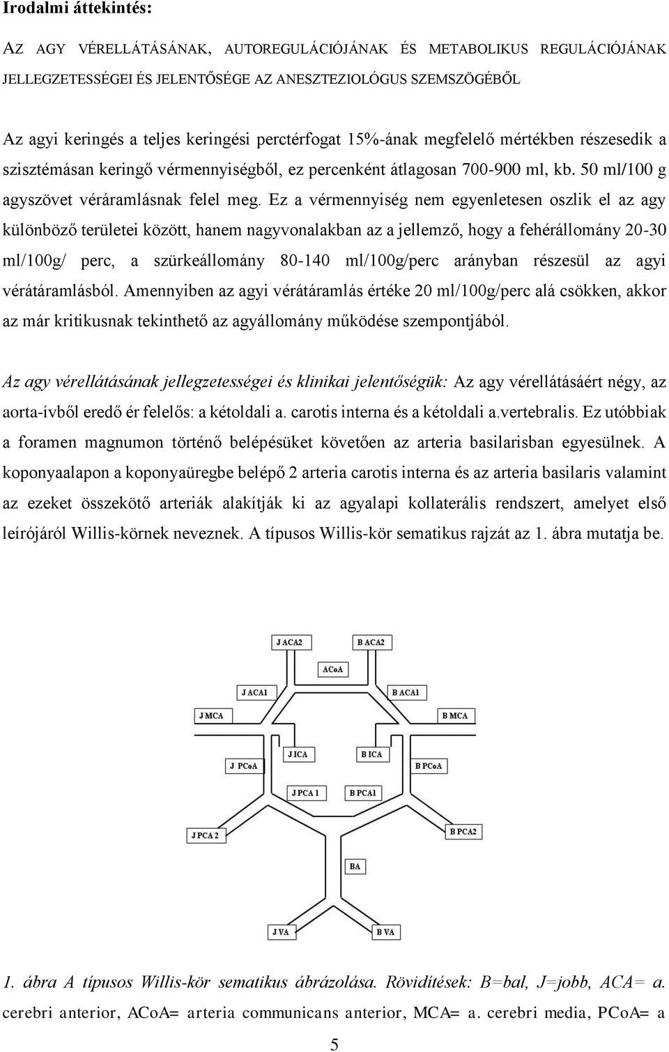 Ez a vérmennyiség nem egyenletesen oszlik el az agy különböző területei között, hanem nagyvonalakban az a jellemző, hogy a fehérállomány 20-30 ml/100g/ perc, a szürkeállomány 80-140 ml/100g/perc