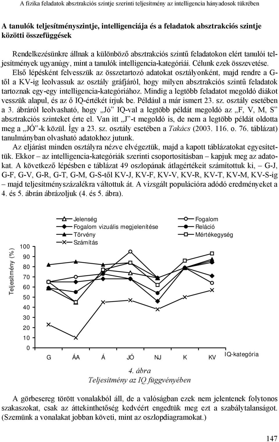 Első lépésként felvesszük az összetartozó adatokat osztályonként, majd rendre a G- től a KV-ig leolvassuk az osztály gráfjáról, hogy milyen absztrakciós szintű feladatok tartoznak egy-egy