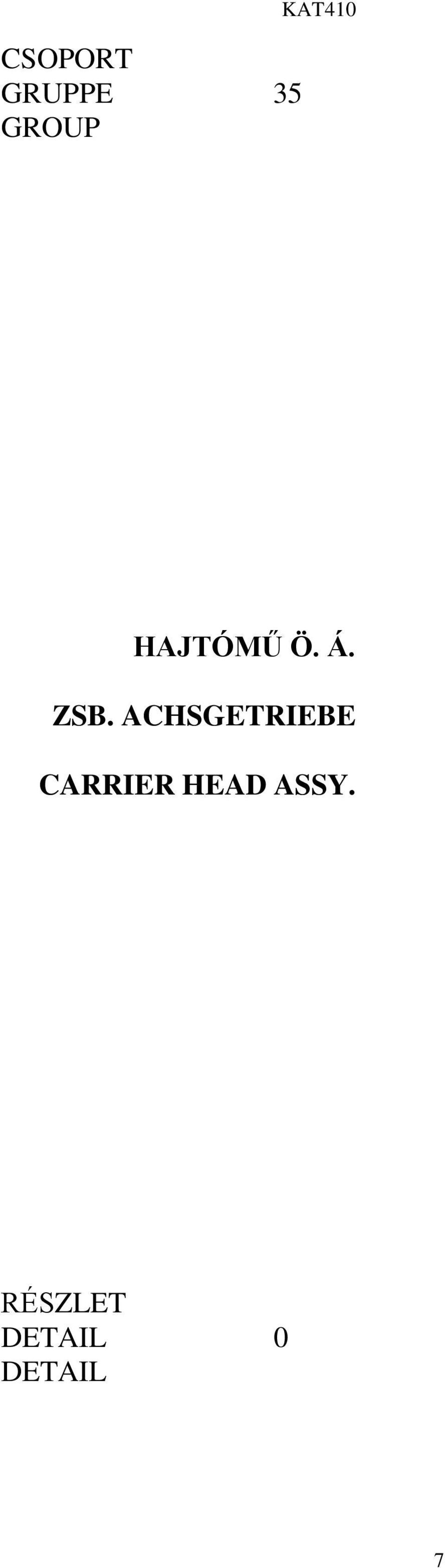 ACHSGETRIEBE CARRIER HEAD
